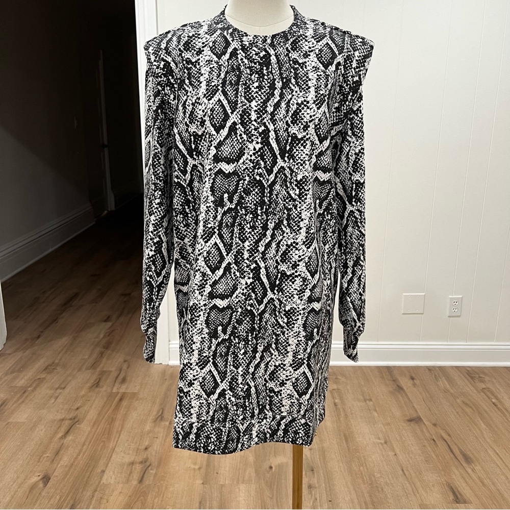 INC INTERNATIONAL CONCEPTS CULPOS x INC Long-Sleeve Snake-Print Mini Dress